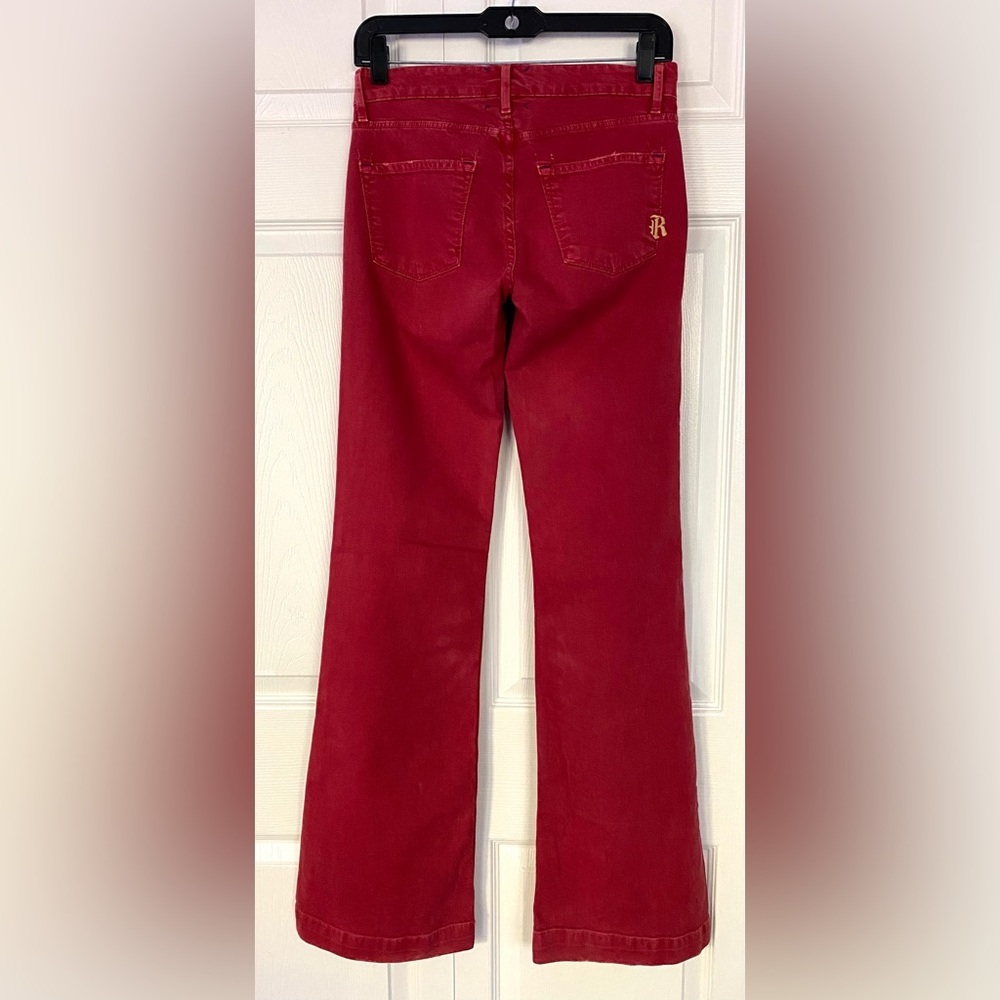 Rich & Skinny Women’s Jeans Flare Leg Pants Red size 24 - Picture 2 of 11